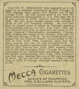 1910 Champions (T218) #NNO Calvin Demarest Back