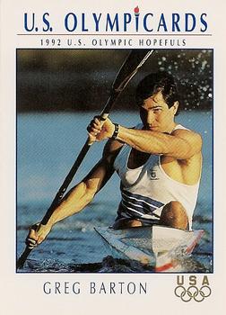 1992 Impel Olympicards: 1992 U.S. Olympic Hopefuls #28 Greg Barton Front