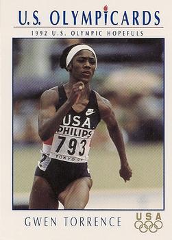 1992 Impel Olympicards: 1992 U.S. Olympic Hopefuls #91 Gwen Torrence Front