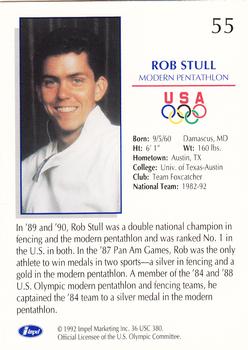 1992 Impel Olympicards: 1992 U.S. Olympic Hopefuls #55 Rob Stull Back