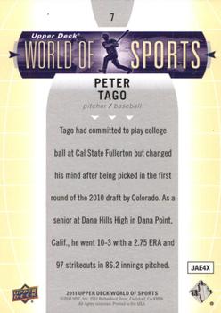 2011 Upper Deck World of Sports #7 Peter Tago Back