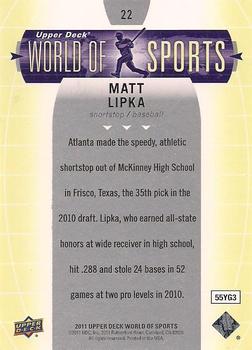 2011 Upper Deck World of Sports #22 Matt Lipka Back