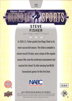 2011 Upper Deck World of Sports #72 Steve Fisher Back