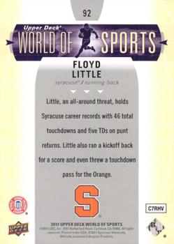 2011 Upper Deck World of Sports #92 Floyd Little Back