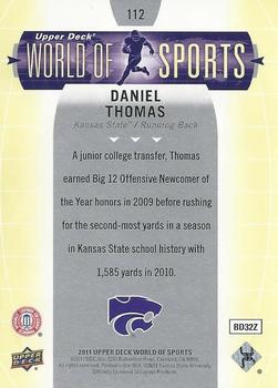 2011 Upper Deck World of Sports #112 Daniel Thomas Back