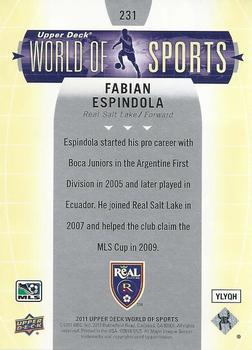 2011 Upper Deck World of Sports #231 Fabian Espindola Back