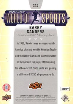 2011 Upper Deck World of Sports #337 Barry Sanders Back