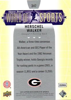 2011 Upper Deck World of Sports #347 Herschel Walker Back