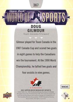 2011 Upper Deck World of Sports #367 Doug Gilmour Back