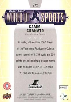 2011 Upper Deck World of Sports #372 Cammi Granato Back