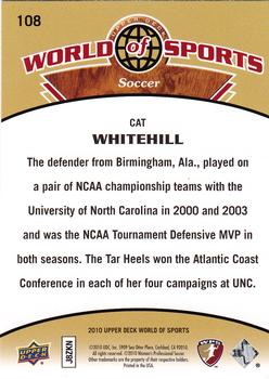 2010 Upper Deck World of Sports #108 Cat Whitehill Back