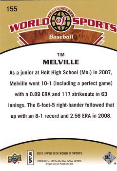 2010 Upper Deck World of Sports #155 Tim Melville Back