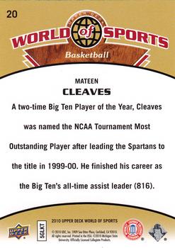 2010 Upper Deck World of Sports #20 Mateen Cleaves Back
