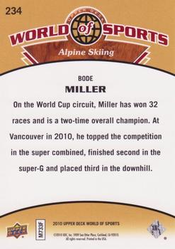 2010 Upper Deck World of Sports #234 Bode Miller Back