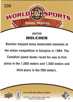 2010 Upper Deck World of Sports #239 Gaetan Boucher Back
