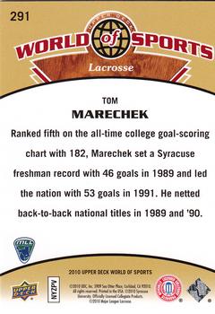 2010 Upper Deck World of Sports #291 Tom Marachek Back
