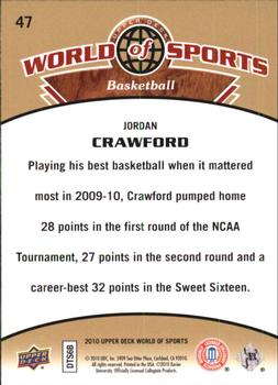 2010 Upper Deck World of Sports #47 Jordan Crawford Back