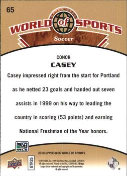 2010 Upper Deck World of Sports #65 Conor Casey Back