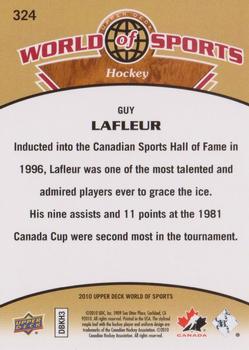 2010 Upper Deck World of Sports #324 Guy Lafleur Back