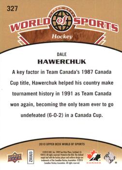 2010 Upper Deck World of Sports #327 Dale Hawerchuk Back