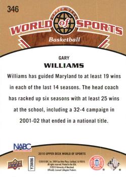 2010 Upper Deck World of Sports #346 Gary Williams Back