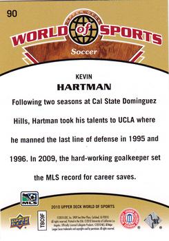 2010 Upper Deck World of Sports #90 Kevin Hartman Back
