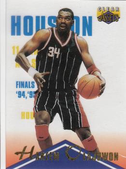 1996 Classic Clear Assets #2 Hakeem Olajuwon Front