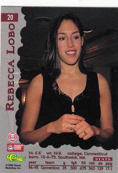 1996 Classic Assets #20 Rebecca Lobo Back