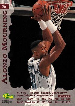 1996 Classic Assets #26 Alonzo Mourning Back