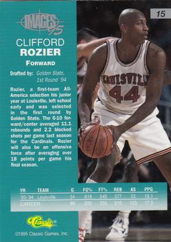 1995 Classic Images Four Sport #15 Clifford Rozier Back
