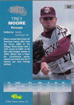 1995 Classic Images Four Sport #92 Trey Moore Back