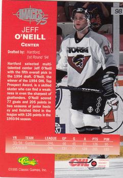 1995 Classic Images Four Sport #98 Jeff O'Neill Back