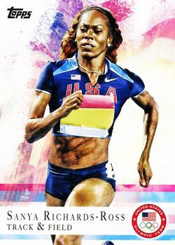 2012 Topps U.S. Olympic Team & Hopefuls #30 Sanya Richards-Ross Front