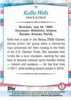 2012 Topps U.S. Olympic Team & Hopefuls #73 Kellie Wells Back