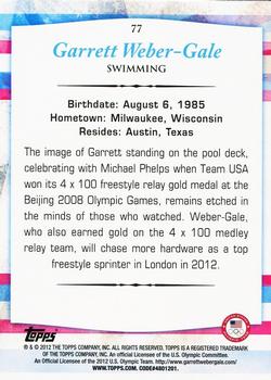 2012 Topps U.S. Olympic Team & Hopefuls #77 Garrett Weber-Gale Back