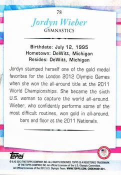 2012 Topps U.S. Olympic Team & Hopefuls #78 Jordyn Wieber Back