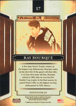 2008 Donruss Sports Legends #17 Ray Bourque Back