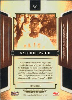 2008 Donruss Sports Legends #30 Satchel Paige Back