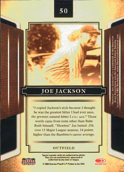 2008 Donruss Sports Legends #50 Shoeless Joe Jackson Back