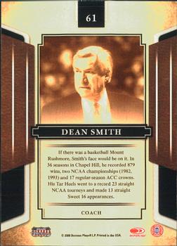 2008 Donruss Sports Legends #61 Dean Smith Back