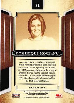 2008 Donruss Sports Legends #81 Dominique Moceanu Back