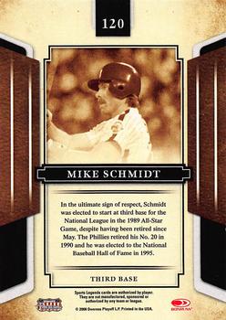 2008 Donruss Sports Legends #120 Mike Schmidt Back