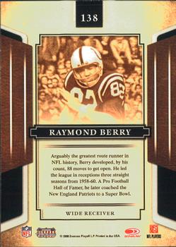 2008 Donruss Sports Legends #138 Raymond Berry Back