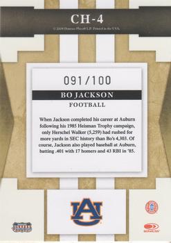 2008 Donruss Sports Legends - College Heroes Gold #CH-4 Bo Jackson Back