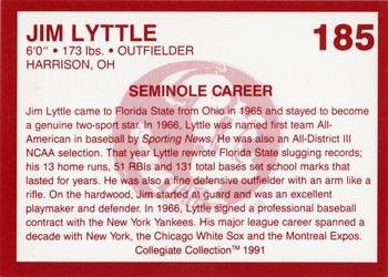 1990-91 Collegiate Collection Florida State Seminoles #185 Jim Lyttle Back