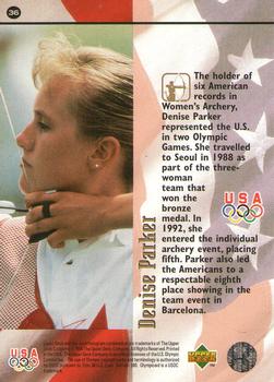 1996 Upper Deck USA Olympicards #36 Denise Parker Back