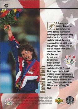 1996 Upper Deck USA Olympicards #79 Bonnie Blair Back