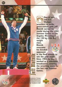 1996 Upper Deck USA Olympicards #62 Jeff Blatnik Back