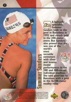 1996 Upper Deck USA Olympicards #7 Summer Sanders Back