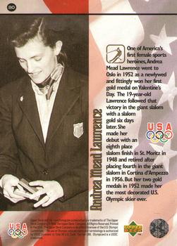 1996 Upper Deck USA Olympicards #80 Andrea Mead Lawrence Back